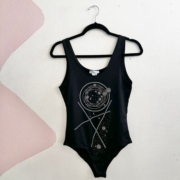 iHeartRaves Celestial Bodysuit Y2K Festival Rave Edgy Clubwear Medium - Picture 1 of 6